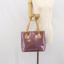 LOUIS VUITTON Monogram Vernis Houston Handtasche Lila Viole M91093 Auth 169218-24