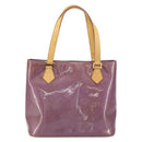 LOUIS VUITTON Monogram Vernis Houston Hand Bag Purple Viole M91093 Auth 169218-2