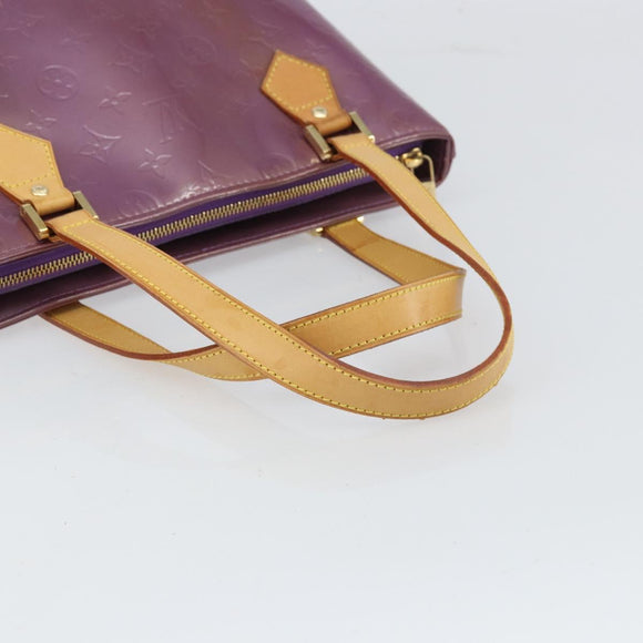 LOUIS VUITTON Monogram Vernis Houston Hand Bag Purple Viole M91093 Auth 169218