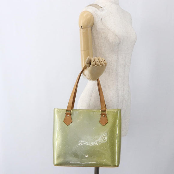 LOUIS VUITTON Monogram Vernis Houston Hand Bag Gris M91053 LV Auth 169221