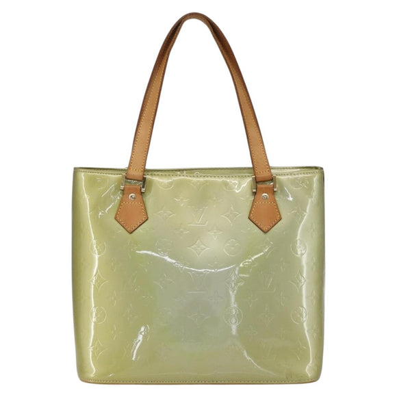 LOUIS VUITTON Monogram Vernis Houston Hand Bag Gris M91053 LV Auth 169221