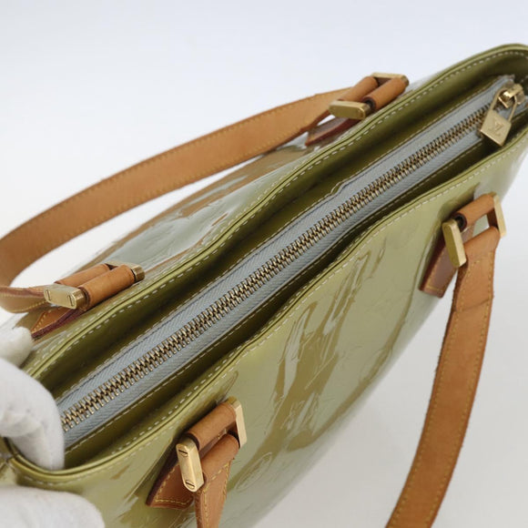 LOUIS VUITTON Monogram Vernis Houston Hand Bag Gris M91053 LV Auth 169221