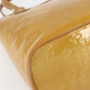LOUIS VUITTON Monogram Vernis Houston Hand Bag Beige M91004 LV Auth 169223-14