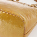 LOUIS VUITTON Monogram Vernis Houston Hand Bag Beige M91004 LV Auth 169223-15