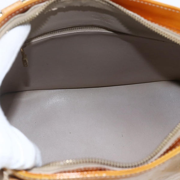 LOUIS VUITTON Monogram Vernis Houston Hand Bag Beige M91004 LV Auth 169223