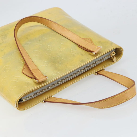 LOUIS VUITTON Monogram Vernis Houston Hand Bag Gris M91053 LV Auth 169224