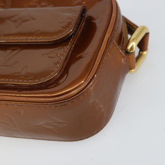 LOUIS VUITTON Monogram Vernis Christy MM Shoulder Bag Bronze M91109 Auth 169230