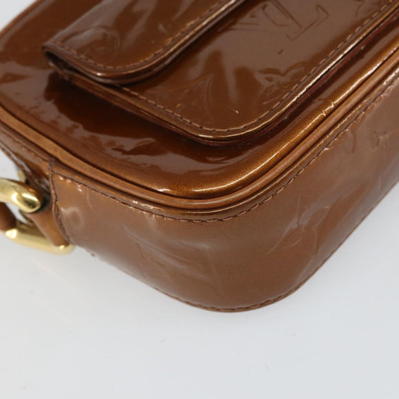 LOUIS VUITTON Monogram Vernis Christy MM Shoulder Bag Bronze M91109 Auth 169230