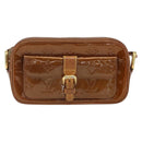 LOUIS VUITTON Monogram Vernis Christy MM Shoulder Bag Bronze M91109 Auth 169230-13