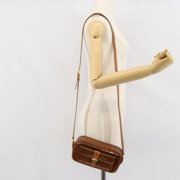 LOUIS VUITTON Monogram Vernis Christy MM Shoulder Bag Bronze M91109 Auth 169230