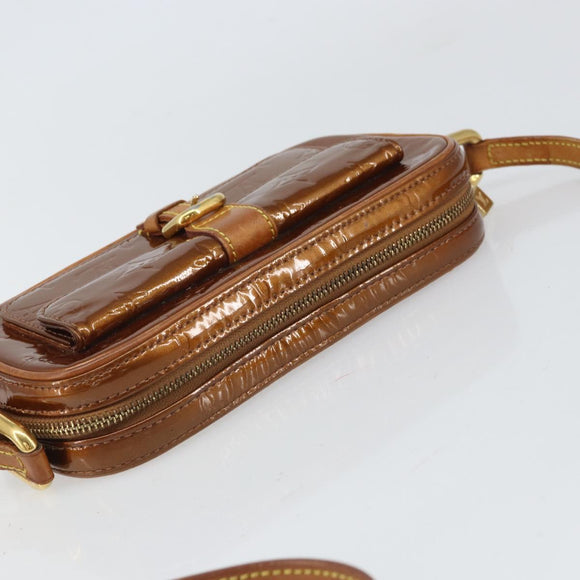 LOUIS VUITTON Monogram Vernis Christy MM Shoulder Bag Bronze M91109 Auth 169230