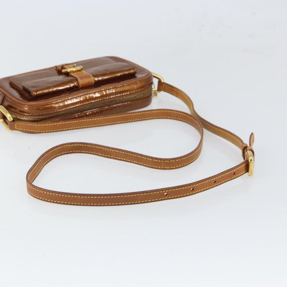 LOUIS VUITTON Monogram Vernis Christy MM Shoulder Bag Bronze M91109 Auth 169230
