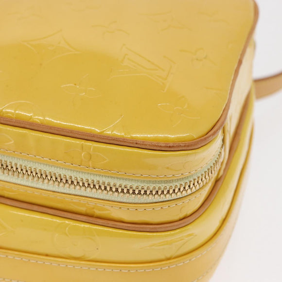LOUIS VUITTON Monogram Vernis Wooster Bag Lime Yellow M91075 LV Auth 169231