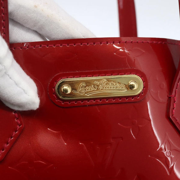 LOUIS VUITTON VernisRayure Wilshire PM Bag Pomme D'amour M91701 LV Auth 169232A