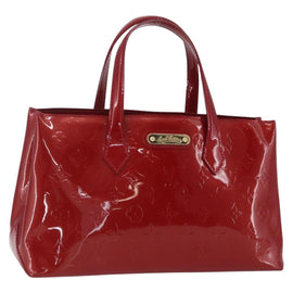 LOUIS VUITTON VernisRayure Wilshire PM Bag Pomme D'amour M91701 LV Auth 169232A