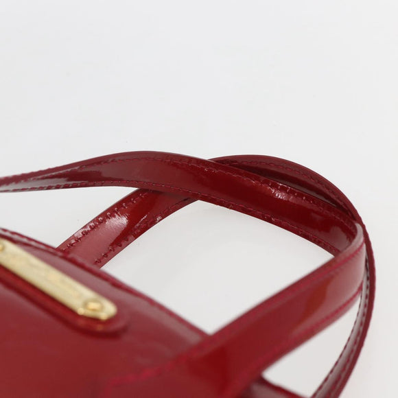 LOUIS VUITTON VernisRayure Wilshire PM Bag Pomme D'amour M91701 LV Auth 169232A