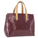 LOUIS VUITTON Monogram Vernis Reade PM Hand Bag Purple Viole M93578 Auth 169233A-1