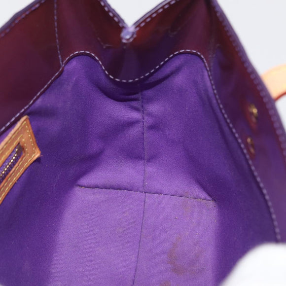 LOUIS VUITTON Monogram Vernis Reade PM Hand Bag Purple Viole M93578 Auth 169233V