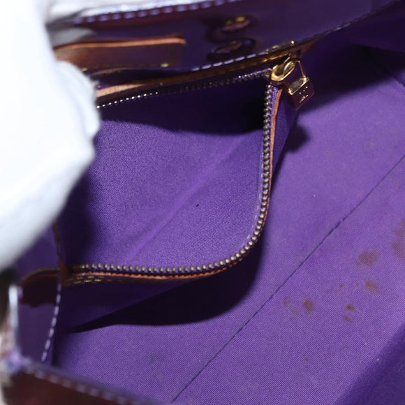 LOUIS VUITTON Monogram Vernis Reade PM Hand Bag Purple Viole M93578 Auth 169233A
