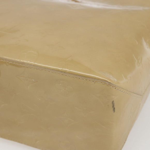 LOUIS VUITTON Monogram Vernis Reade MM Hand Bag Beige M91141 LV Auth 169234