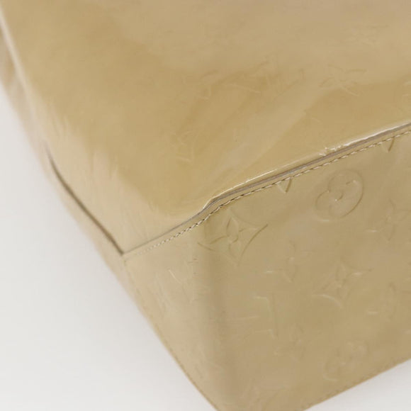 LOUIS VUITTON Monogram Vernis Reade MM Hand Bag Beige M91141 LV Auth 169234