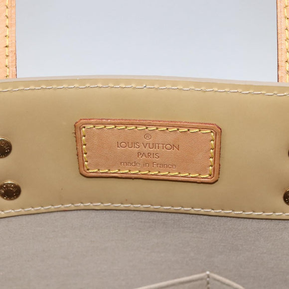 LOUIS VUITTON Monogram Vernis Reade MM Hand Bag Beige M91141 LV Auth 169234