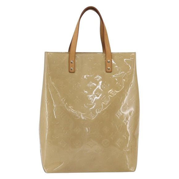 LOUIS VUITTON Monogram Vernis Reade MM Hand Bag Beige M91141 LV Auth 169234