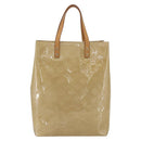 LOUIS VUITTON Monogram Vernis Reade MM Hand Bag Beige M91141 LV Auth 169234-2