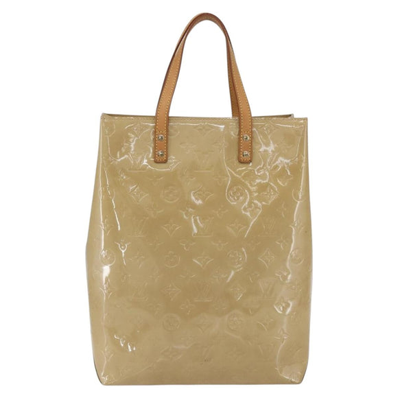 LOUIS VUITTON Monogram Vernis Reade MM Hand Bag Beige M91141 LV Auth 169234