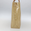 LOUIS VUITTON Monogram Vernis Reade MM Hand Bag Beige M91141 LV Auth 169234-3