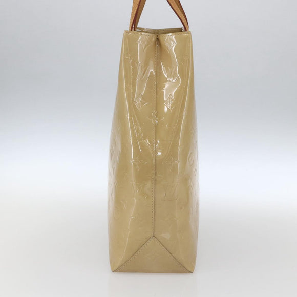 LOUIS VUITTON Monogram Vernis Reade MM Hand Bag Beige M91141 LV Auth 169234