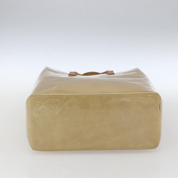 LOUIS VUITTON Monogram Vernis Reade MM Hand Bag Beige M91141 LV Auth 169234