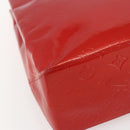 LOUIS VUITTON Monogram Vernis Reade MM Hand Bag Red Rouge M91086 LV Auth 169235-14