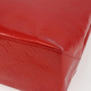 LOUIS VUITTON Monogram Vernis Reade MM Hand Bag Red Rouge M91086 LV Auth 169235-15
