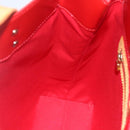 LOUIS VUITTON Monogram Vernis Reade MM Hand Bag Red Rouge M91086 LV Auth 169235-19