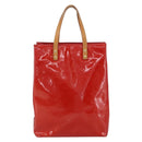 LOUIS VUITTON Monogram Vernis Reade MM Hand Bag Red Rouge M91086 LV Auth 169235-2