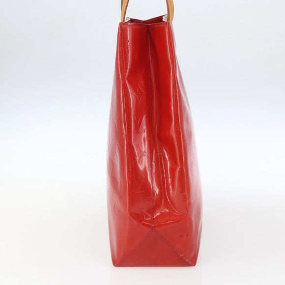 LOUIS VUITTON Monogram Vernis Reade MM Hand Bag Red Rouge M91086 LV Auth 169235