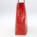 LOUIS VUITTON Monogram Vernis Reade MM Hand Bag Red Rouge M91086 LV Auth 169235-4