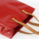 LOUIS VUITTON Monogram Vernis Reade MM Hand Bag Red Rouge M91086 LV Auth 169235-6