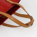 LOUIS VUITTON Monogram Vernis Reade MM Hand Bag Red Rouge M91086 LV Auth 169235-7
