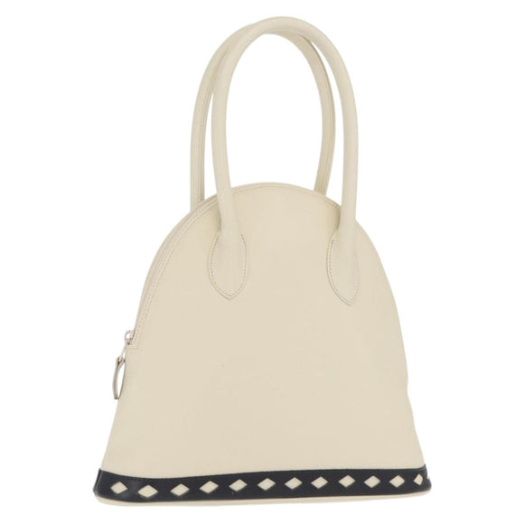 SAINT LAURENT Hand Bag Leather White Auth 169261V
