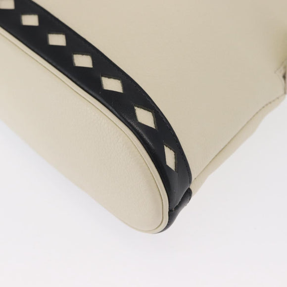SAINT LAURENT Hand Bag Leather White Auth 169261V