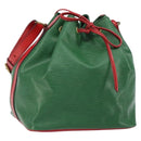 LOUIS VUITTON Epi Petit Noe Shoulder Bag Bicolor Green Red M44147 Auth 169262-1