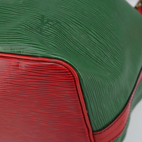 LOUIS VUITTON Epi Petit Noe Shoulder Bag Bicolor Green Red M44147 Auth 169262