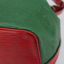 LOUIS VUITTON Epi Petit Noe Shoulder Bag Bicolor Green Red M44147 Auth 169262-15