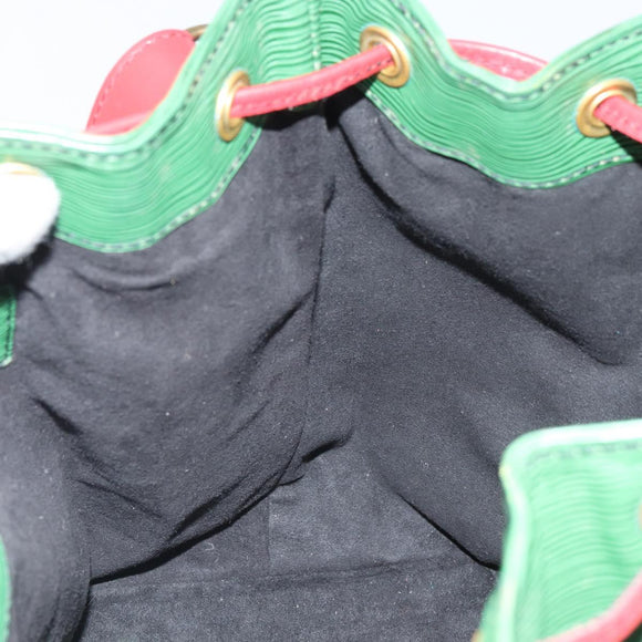LOUIS VUITTON Epi Petit Noe Shoulder Bag Bicolor Green Red M44147 Auth 169262