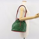 LOUIS VUITTON Epi Petit Noe Shoulder Bag Bicolor Green Red M44147 Auth 169262-19