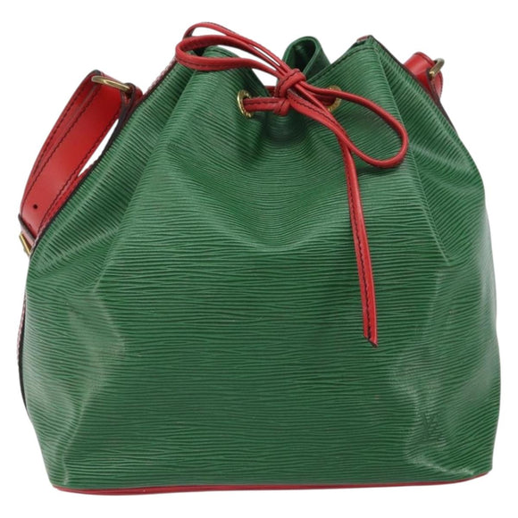 LOUIS VUITTON Epi Petit Noe Shoulder Bag Bicolor Green Red M44147 Auth 169262