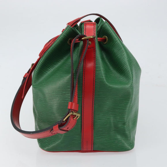 LOUIS VUITTON Epi Petit Noe Shoulder Bag Bicolor Green Red M44147 Auth 169262