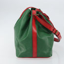 LOUIS VUITTON Epi Petit Noe Shoulder Bag Bicolor Green Red M44147 Auth 169262-4